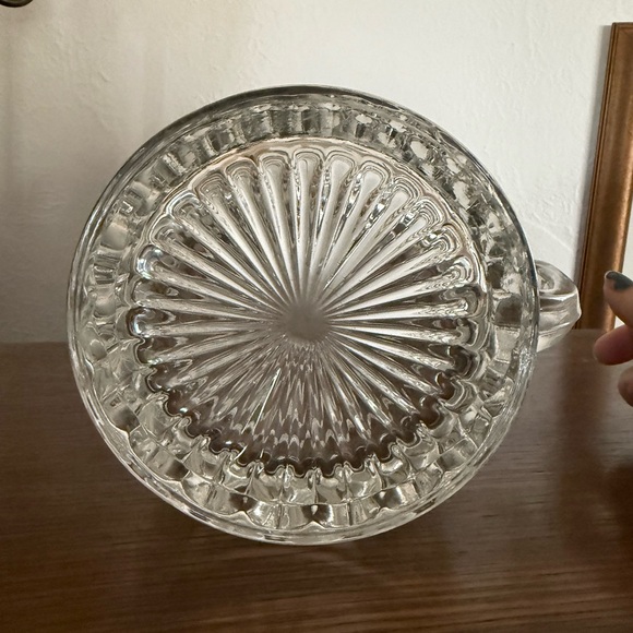 Vtg Fostoria Crystal Water Pitcher Brutalist 1/2 Gal Ice Lip Large Clear Glass - Picture 2 of 10